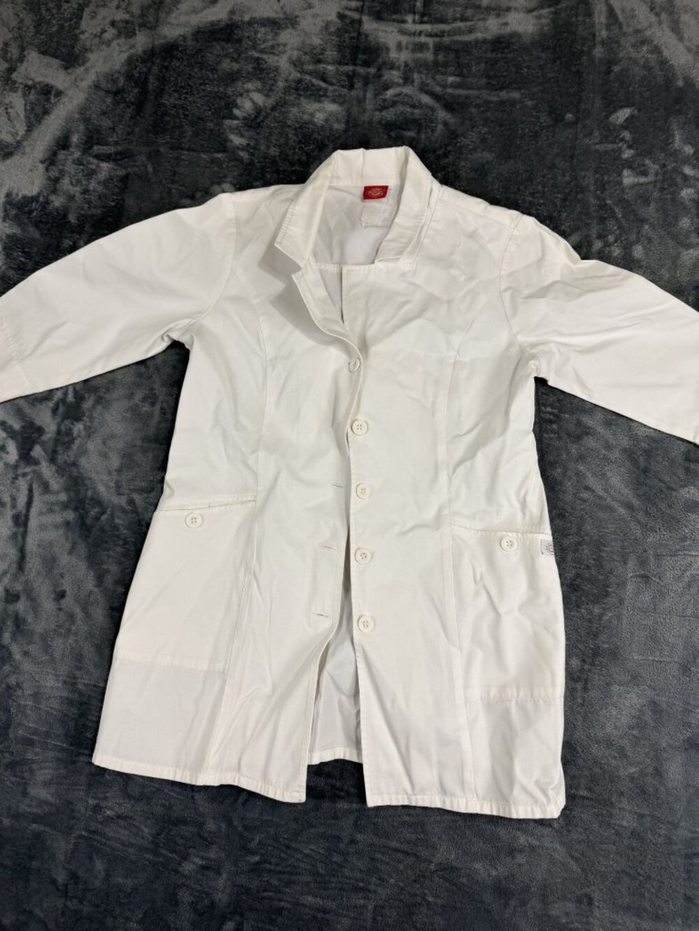 Dickies Womens White 3/4 Sleeve Medical Lab Coat M